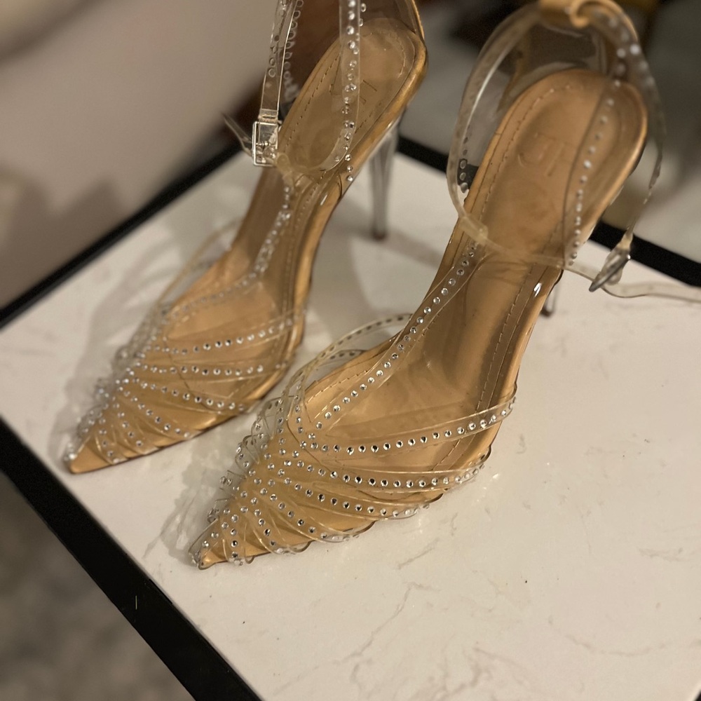 Elegant Clear Stiletto Heels
